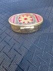 Vintage Gold  Brass Metal Pill Box With Beautiful Design All Around