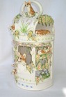 Susan Kimmel Sculptures  Corgi Family Table Lantern  Lamp  Nightlight  ooak 