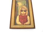 Vintage Margaret Keane  rejected  Print Turner Picture Frame 1962 Big Eyes Girl