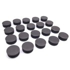 20pcs Round Plastic Black Blanking End Cap Caps Tube Pipe Inserts Plug Bung 42mm