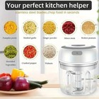 Mini Usb Rechargeable Electric Garlic Chopper For Kitchen Baby Food Veggie Meat