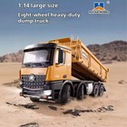 Huina 1 14 Rc Dump Truck 12ch Rtr Tipper Toy Gift Rtr Light Sound Effect Battery