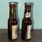 Vintage Schlitz Beer Salt   Pepper Shakers-brown Glass Bottles With Metal Tops