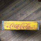 Vintage Coca-cola Yellow red Wooden Crate 24 Bottles Marked Bridgton N J