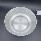 Vintage Mid-century Nasco Italy Hammered Aluminum 8    Bowl For Fruit Or Serving 