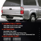 2004-2006 Toyota Tundra Rear Taillights Pair Left   Right Driver   Passenger 