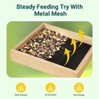 Wild Bird Feeder Hanging Outdoor Garden Feeders Platm Ecofriendly Wood Tray