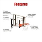 Ramgoal Adjustable Indoor Mini Basketball Hoop  Wall-mounted  Breakaway Rim
