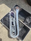 Vintage Getzen Titleist Bugle Marching Baritone Horn Case Mouthpiece Nickel