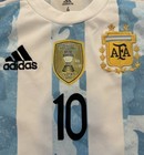 Adidas Argentina Lionel Messi 2021 Copa America Home Jersey Youth Kids Sz 4