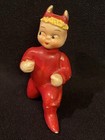 Vintage 1950s Lefton Japan Ceramic Little Red Devil Pixie Figurine 2 5   