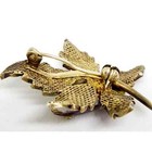 Vtg 800 Silver Frog toad Pin Brooch On Maple Leaf Christmas Gift Enamel Goldwash