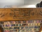 Antique Oak National Thread Company Spool Cabinet  with Marquee   Spools 