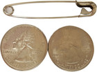 Extra Large 2  Safety Pins - Heavy Duty  Industrial Strength  Nickel Plated  Rus