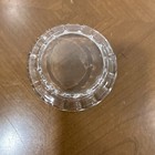 Vintage Clear Glass Round Cigar Ashtray Bowl Tray 4 5 In Diameter