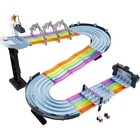 Hot Wheels Mario Kart Rainbow Road Race Track Set   Lights   Sounds   Brand New