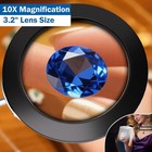 10x Magnifying Glass With Light Clip On Mganifier 3 Color Black 