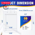 10pack Vertical Id Badge Holder - Extra Thick Vertical-standard  10 Packs
