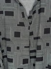 Women   s Xl Rafaella Long Sleeve Black   White Dress Shirt