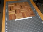 Teak Parquet Flooring Vtg Mid Century Mcm 19 X 19 Inch 80  fingers  Herringbone