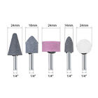 Abrasive Stone Points Set Grinding Wheel Polishing Head W 1 4-inch Shank 5 Pcs