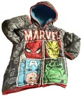 Marvel Avengers Spider-man Superhero Reversible Jacket 2t Fleece Hoodie 4pockets