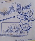 Vtg Aunt Martha s 3213 Pretty Rose Motifs Pillowcase Embroidery Transfer Pattern