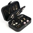 Tportable Jewelry Box Organizer Leather Jewellery Ornaments Case Travel Storage