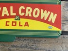 Vintage Drink Royal Crown Cola Rc Double-sided Flange Gas Oil Porcelain Sign