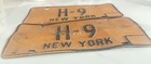 1 Pair 2 Plates Vintage New York State Vanity License Plates H-9 Bent Condition