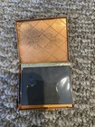 Vintage Copper Tone Folding Photo Picture   Cosmetic Compact With Mirror