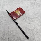2pack Custom Lion Flag Block Accessory For Castle Minifigures A12lc42 Wine Red