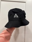 Nike Acg Apex Bucket Hat W  Removable Shade   Side Pocket Hiking Black Nwt