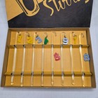 Vintage Hangover Stirrers Set Of 8 Numbered Glass Swizzle Sticks Barware Lot