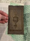 Small Old Cast Iron Fireplace Plate From The 19th Century  