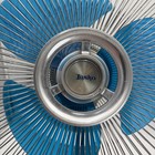 Vtg Lasko 12  Oscillating Translucent Blue Blade Fan Works Great