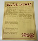 1979 David Bowie - Wmmr 93 3 Philadelphia Pa Radio Station Promo Photo   Bio