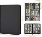 9 Pockets Card Binder premium Zip Trading Card Binder 540 Double Sided Pocket Pu