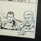 Original Comic Art Signed Scott Reed Interior Page Sketch Superhero Team Action
