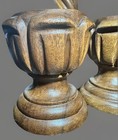 Vintage Barley Twist Candlesticks   2 Pedestal Candle Riser Rustic Thailand