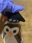 Authentic Ty Beanie Baby Wise The Owl Class Of    98  Retired-tag Errors-mint
