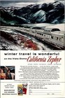 1950s California Zephyr Vista-dome Railway Colorado Rockies Magazine Ad 27-55