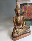 Large Antique Thai Gilt Bronze Buddha     Ayutthaya  Cambodian  Burmese Indian