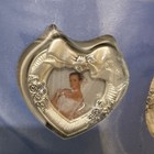 Trio Of Vintage Silver Plated Small Frames Coquette Bows Wedding Love
