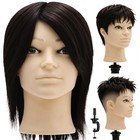100  Human Hair Mannequin Head 13  For Barber Cosmetology Training   Styling