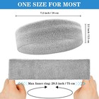 4 Pack Sweatbands Sports Headband For Men And Women  Moisture Wicking Gray 