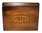 Vtg Old Wood Recipe Box Recipes Card Holder Storage Wooden Mcm Farmhouse Decor