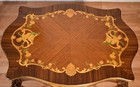 1910s Antique French Louis Xv Walnut   Satinwood Inlaid Pair Of Side End Tables