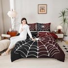  White Spider Kids Comforter Set Size  Black And Red Twin White Black Red
