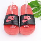 Nike Mens Benassi Jdi Sandal Size 12 Black Red Pool Slide Logo Swoosh Sporty